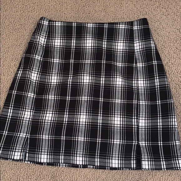 black and white brandy skirt
